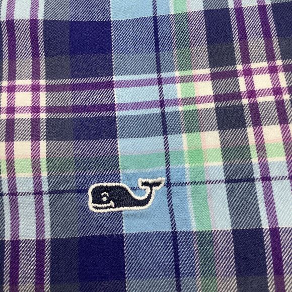 Vineyard Vines Long Sleeve‎ Button Up Lightweight Flannel Whale Shirt Size Small - Picture 4 of 6